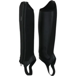 FOUGANZA Horse Riding Mesh Half Chaps - 100 Black