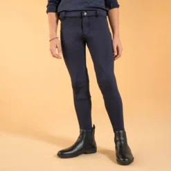 FOUGANZA Kids' Horse Riding Warm Jodhpurs 100 - Navy