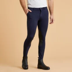 FOUGANZA 140 Horseback Riding Grippy Patch Jodhpurs - Navy