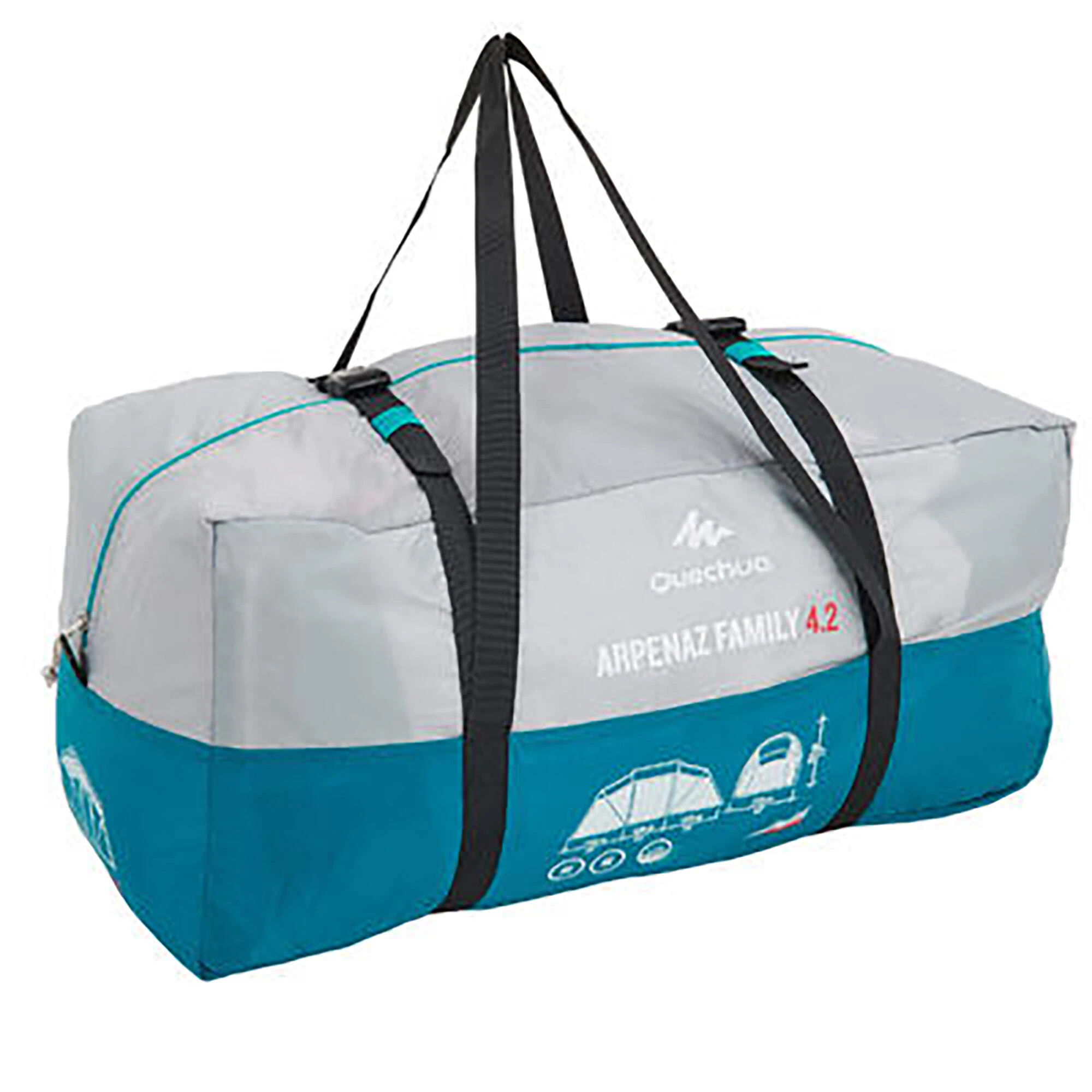 Quechua 4-Person Camping Tent - Arpenaz 4.2 Blue - Image 3