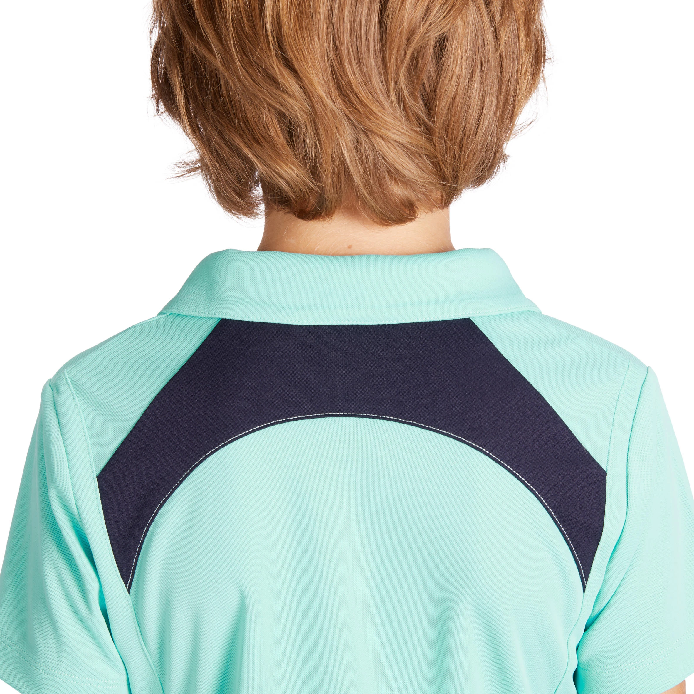 FOUGANZA Horse Riding Short-Sleeved Polo Shirt 500 - Turquoise - Image 4