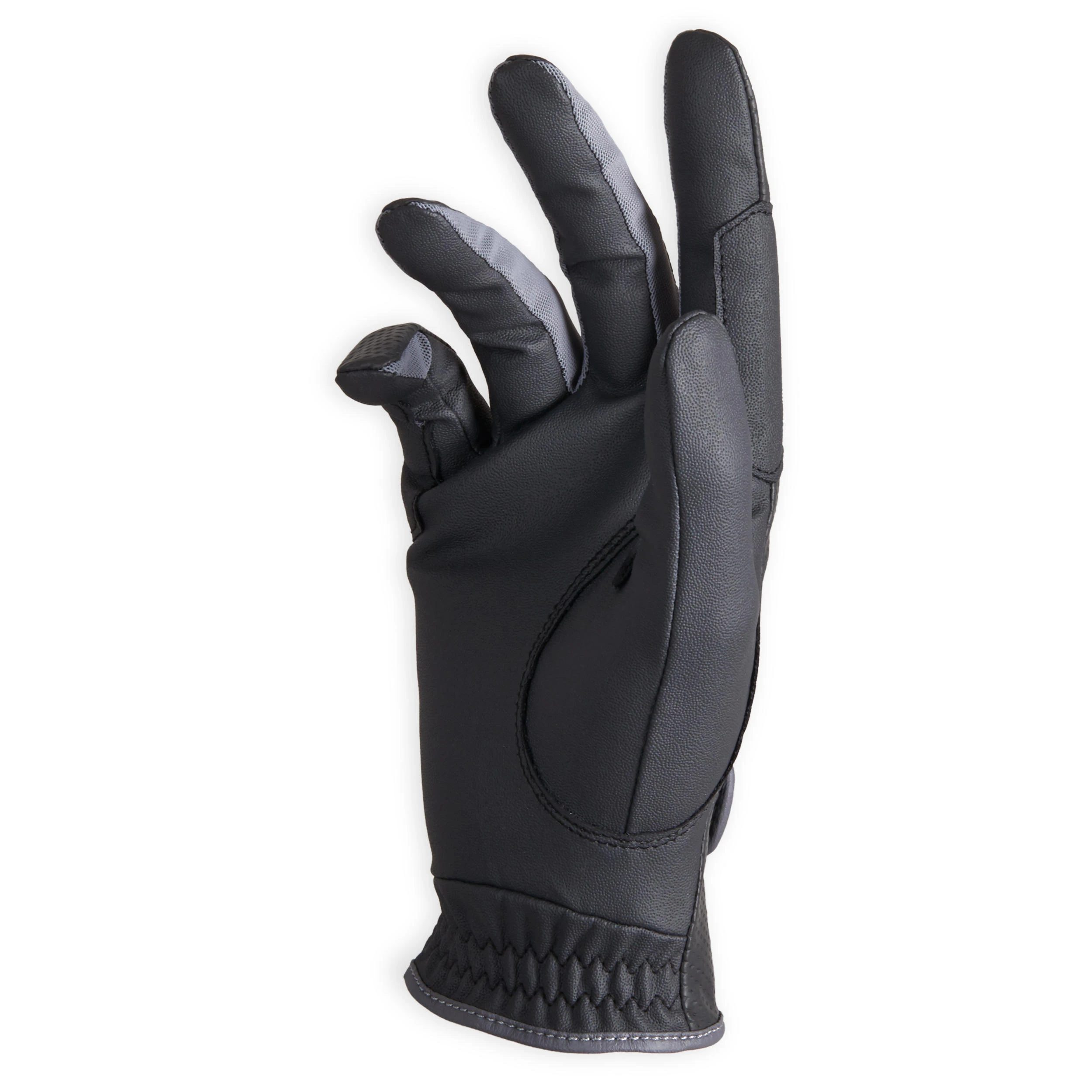 FOUGANZA 500 Women's Horseback Riding Gloves - Black - Image 3