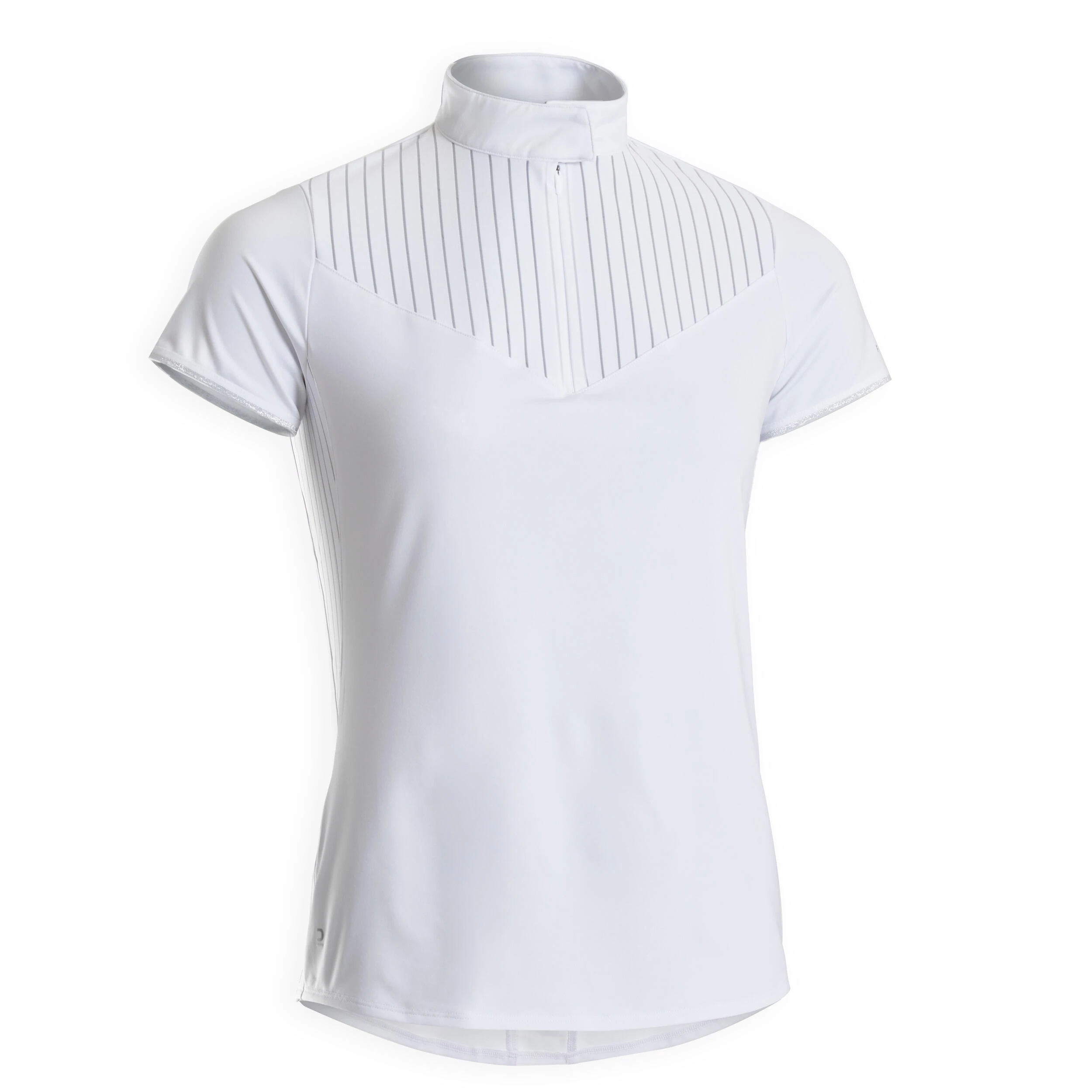 FOUGANZA Women's Horse Riding Short-Sleeved Competition Polo - 500 White - Image 8