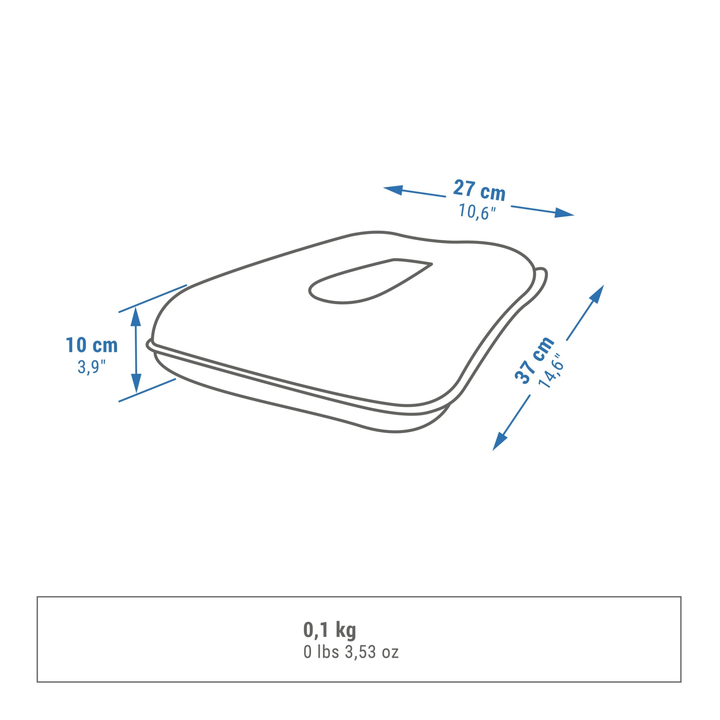 Quechua Camping Inflatable Pillow – Air Basic Blue - Image 2
