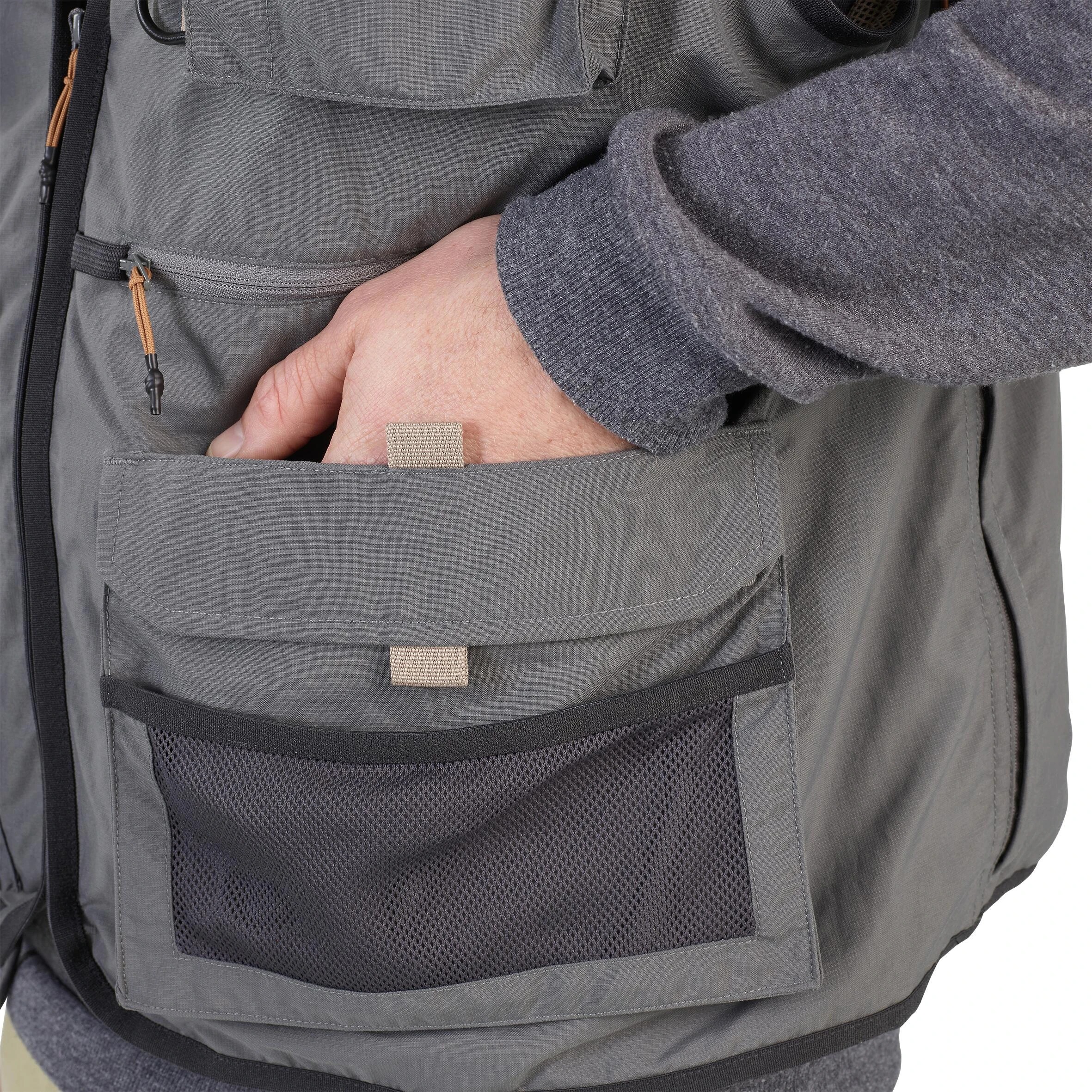 CAPERLAN Fishing Vest - 500 Grey - Image 5