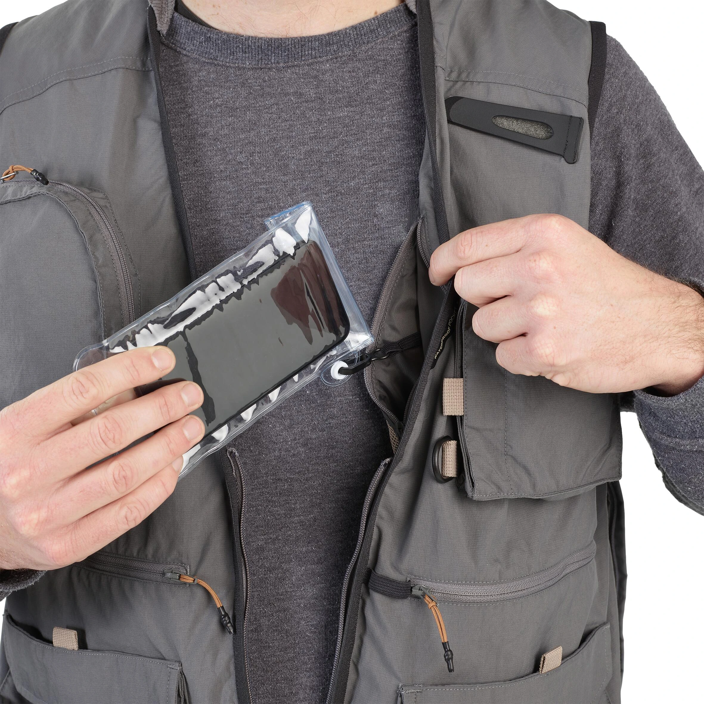 CAPERLAN Fishing Vest - 500 Grey - Image 8