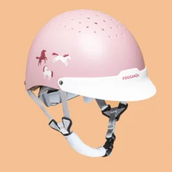 FOUGANZA Kids' Horse Riding Helmet - 100 Pink