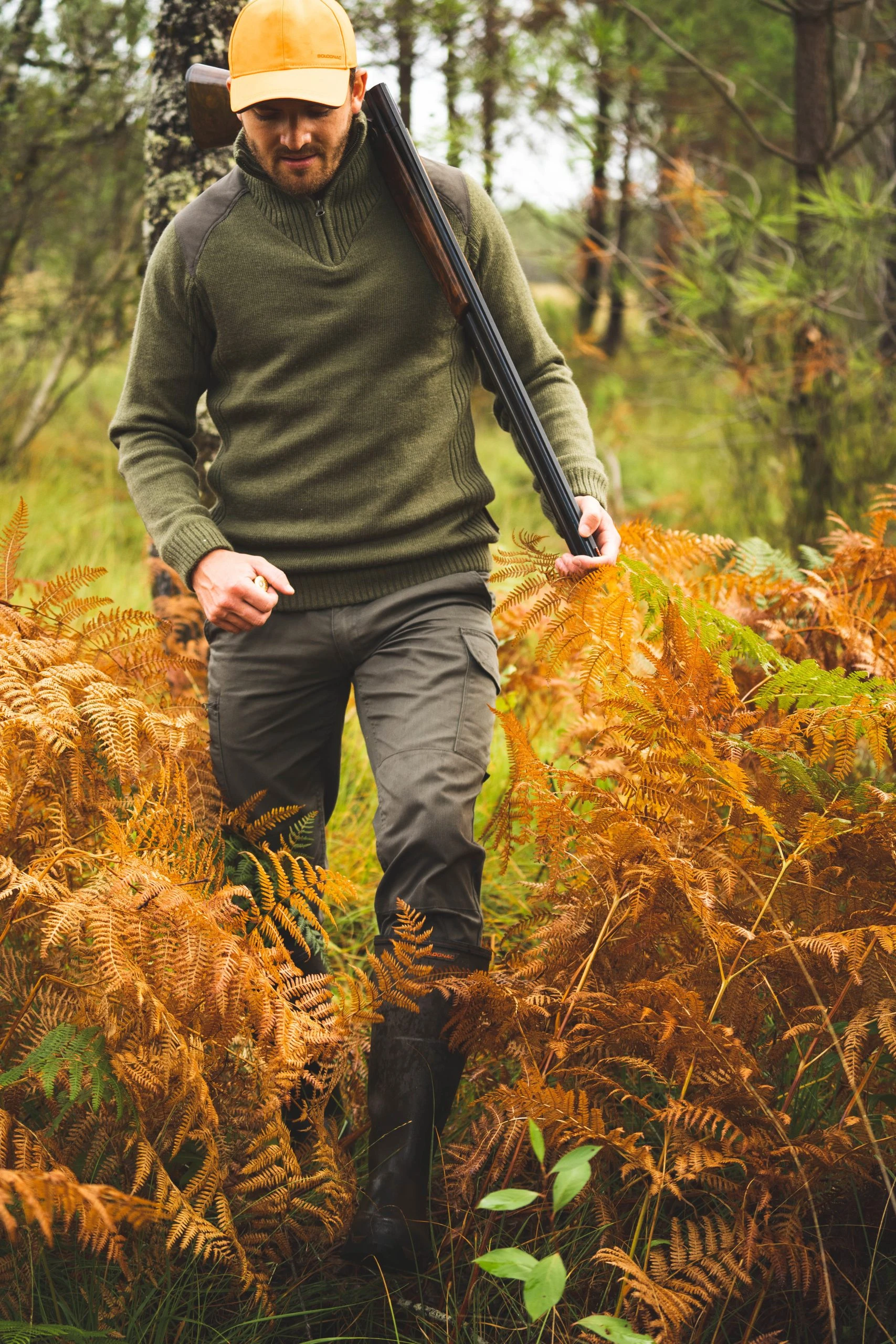 SOLOGNAC Men's Hunting Wool Windbreaker Sweater - 900 - Image 2