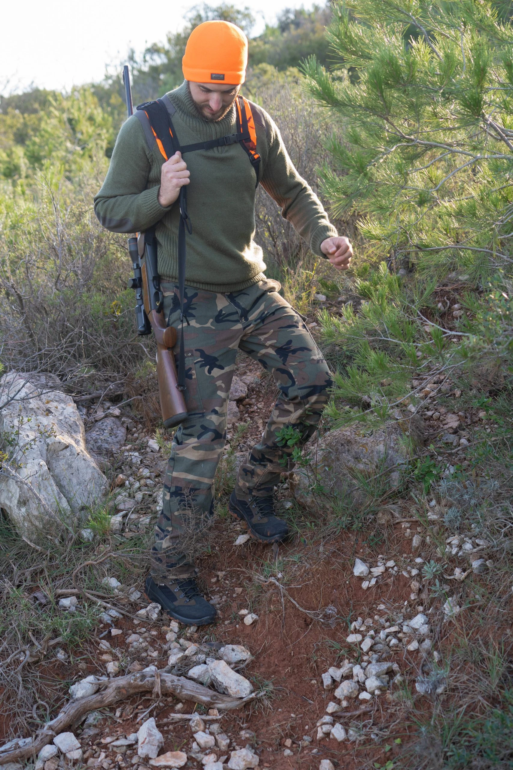 SOLOGNAC Men's Hunting Wool Windbreaker Sweater - 900 - Image 7