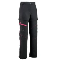 Quechua Kids’ Hiking Convertible Pants – MH 500 Black