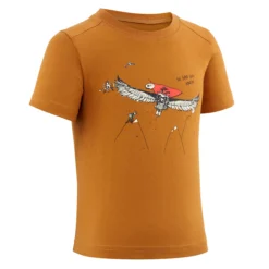 Quechua Kids’ Hiking T-Shirt- MH 100 Brown