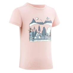 Quechua Kids’ Hiking T-Shirt - MH 100 Pink
