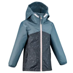 Quechua Kids’ Hiking Waterproof Jacket - MH 150 Grey