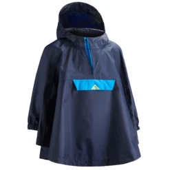 Quechua Kids’ Hiking Waterproof Poncho - MH 100 Navy Blue