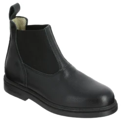 FOUGANZA Kids' Horse Riding Classic Leather Jodhpur Boots - Black
