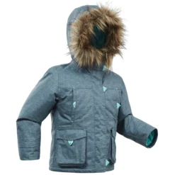 Quechua Kids’ Winter Hiking Parka – SH 500 U-Warm Grey