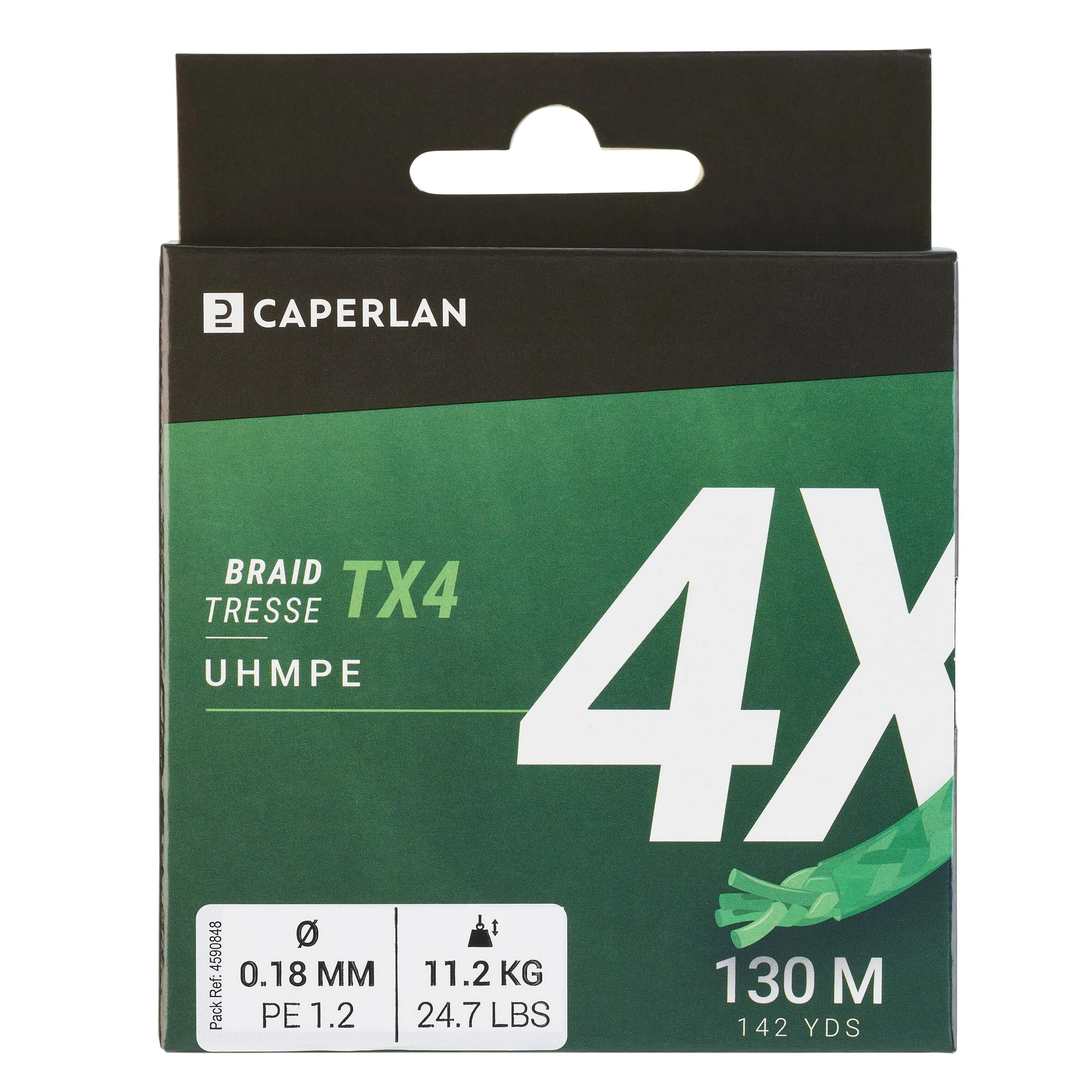 CAPERLAN Lure Fishing Braided Line 142 Yd - TX4 Green - Image 3