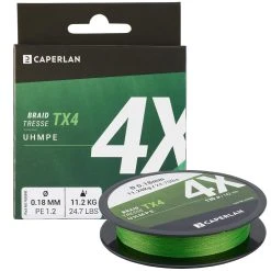 CAPERLAN Lure Fishing Braided Line 142 Yd - TX4 Green