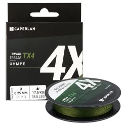 CAPERLAN Lure Fishing Braided Line 142 Yd - TX4 Khaki