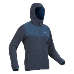Quechua Men's Hiking Fleece Hoodie - U-Warm SH 100 Blue