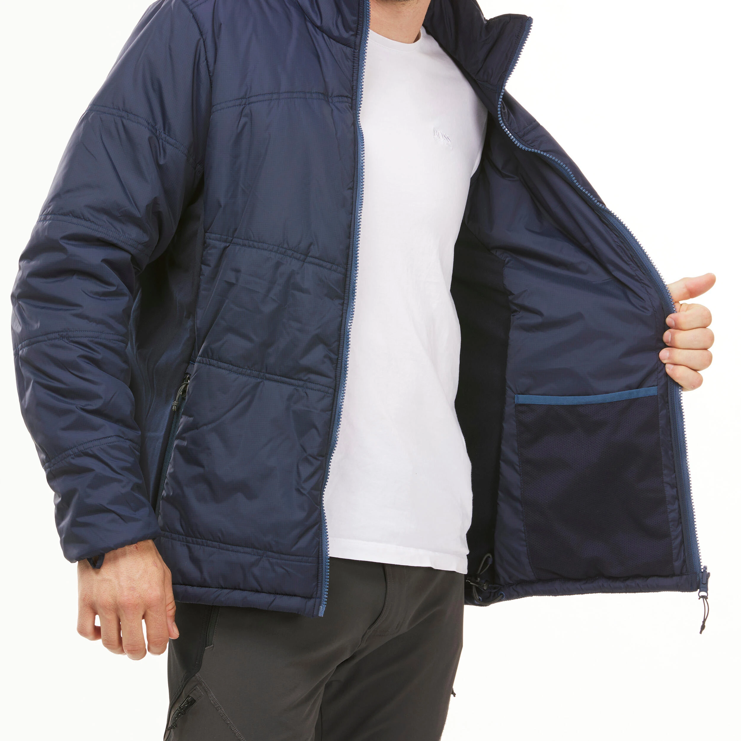 Forclaz Men’s Hiking 3-in-1 Jacket - Travel 500 Blue - Image 10