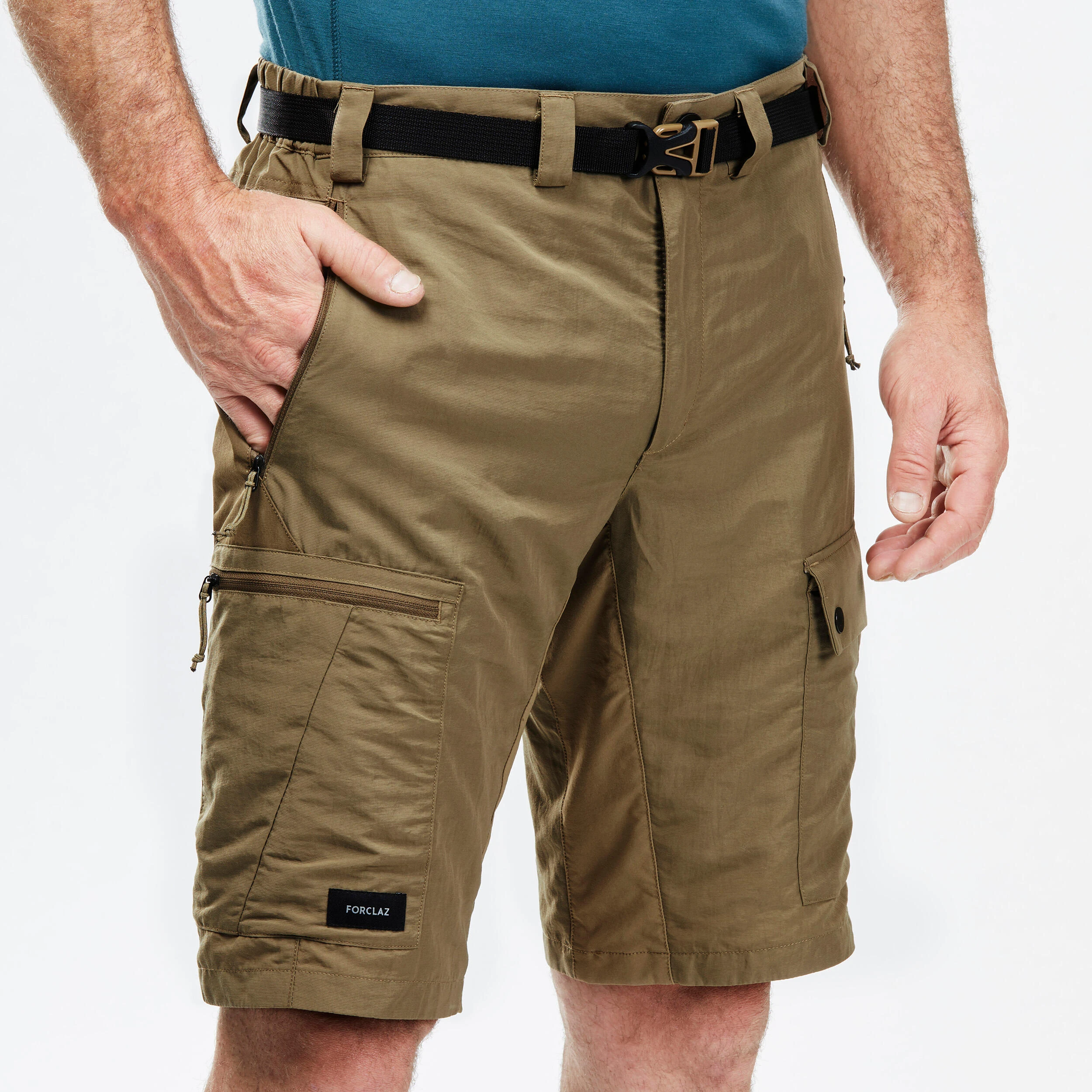 Forclaz Men’s Hiking Shorts - MT 500 Brown - Image 4