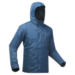 Quechua Men’s Hiking Waterproof Jacket – NH 500 Blue