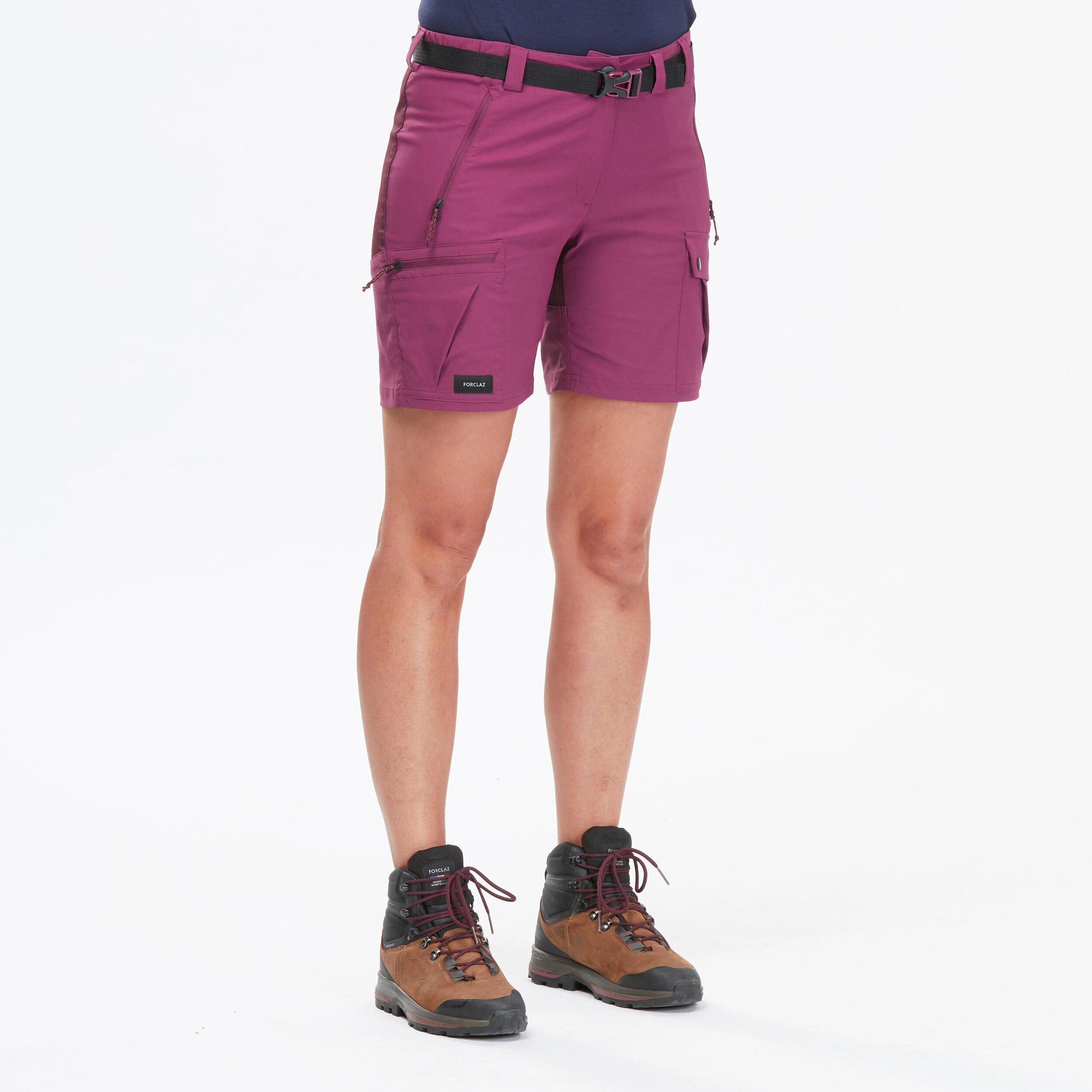 Forclaz Women's Hiking Shorts - MT 500 Purple - Image 2
