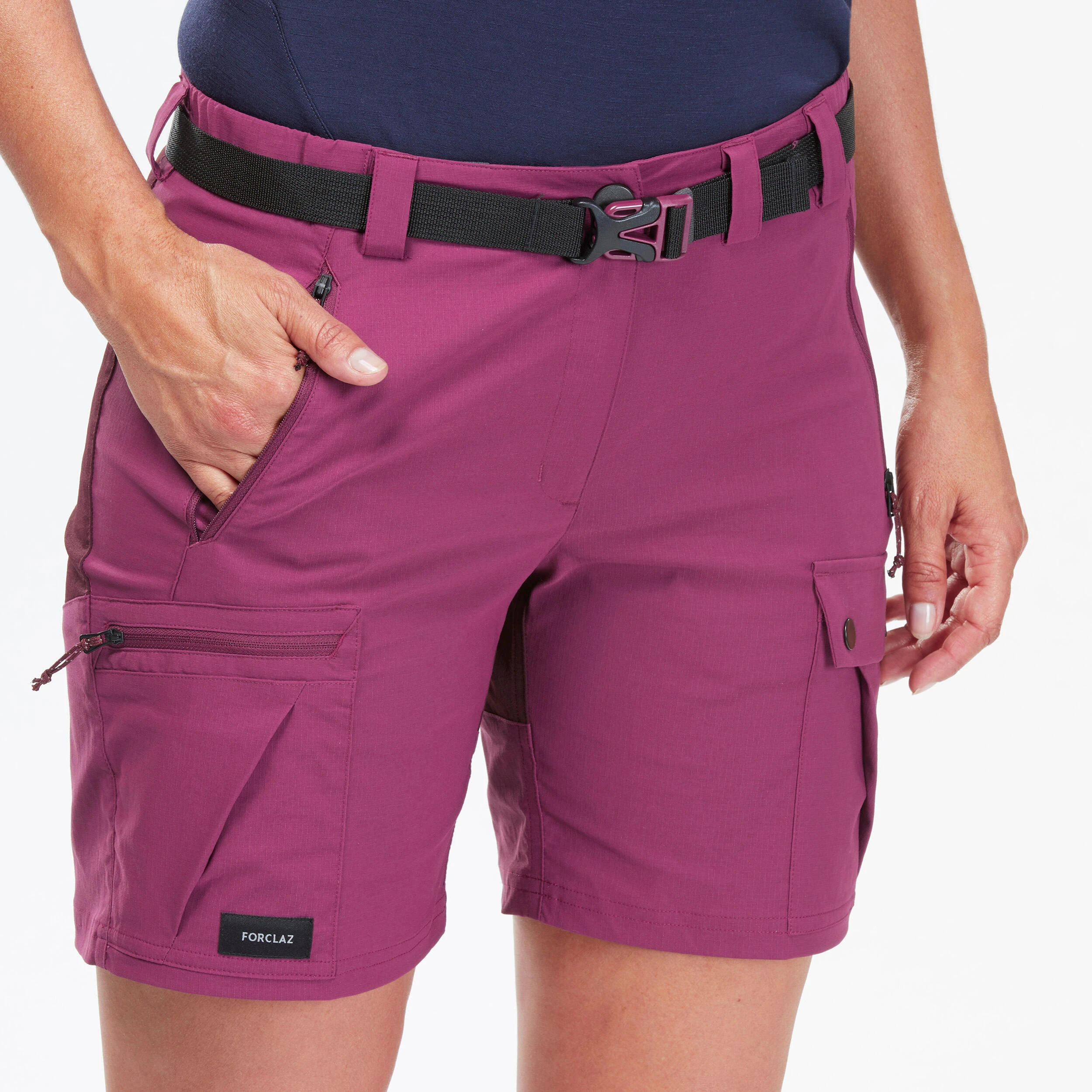 Forclaz Women's Hiking Shorts - MT 500 Purple - Image 4