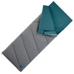 Quechua Sleeping Bag 3ºC To 10°C - Arpenaz 10° Coton Turquoise