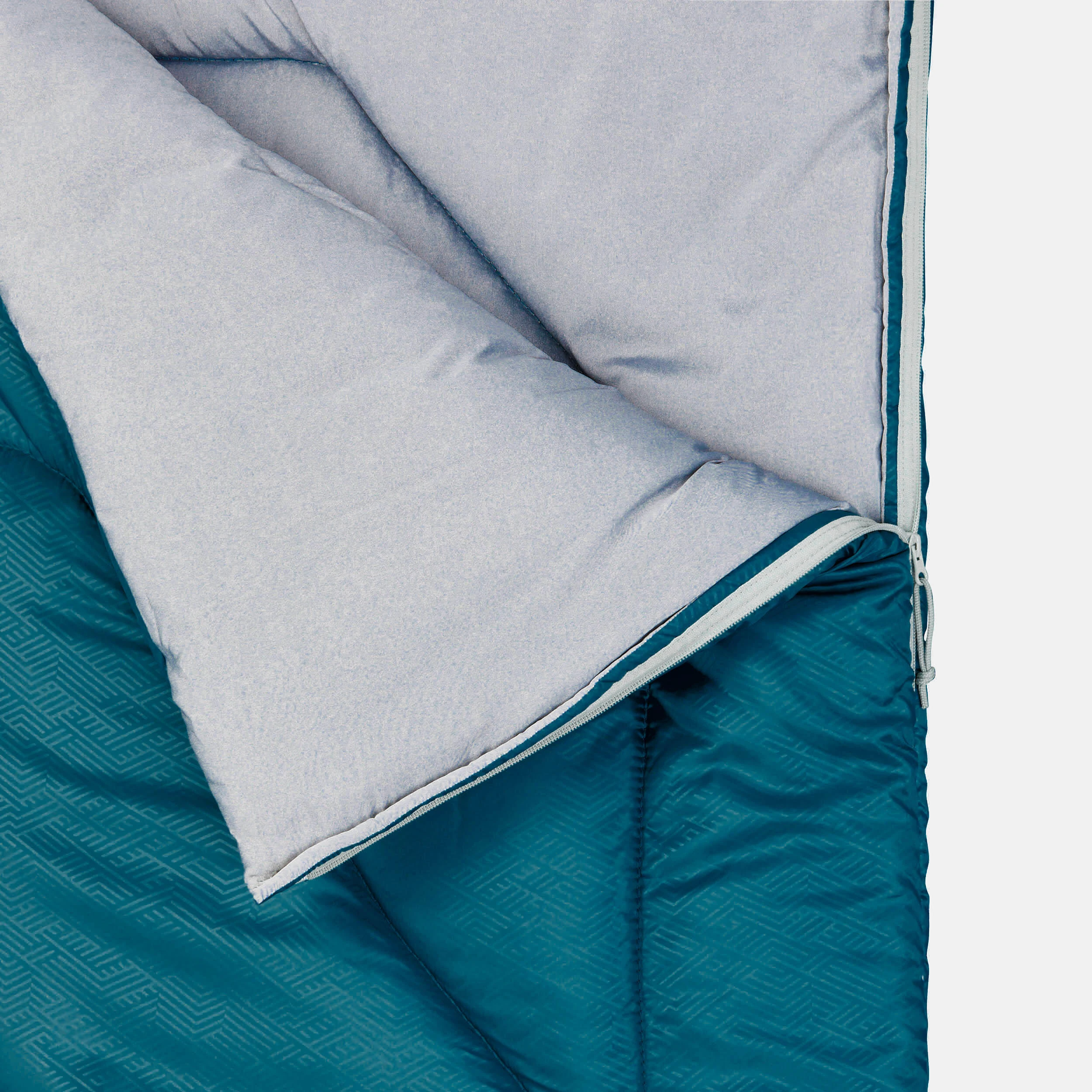 Quechua Sleeping Bag 5°C To 10°C - Arpenaz 10º New Zip Turquoise - Image 7