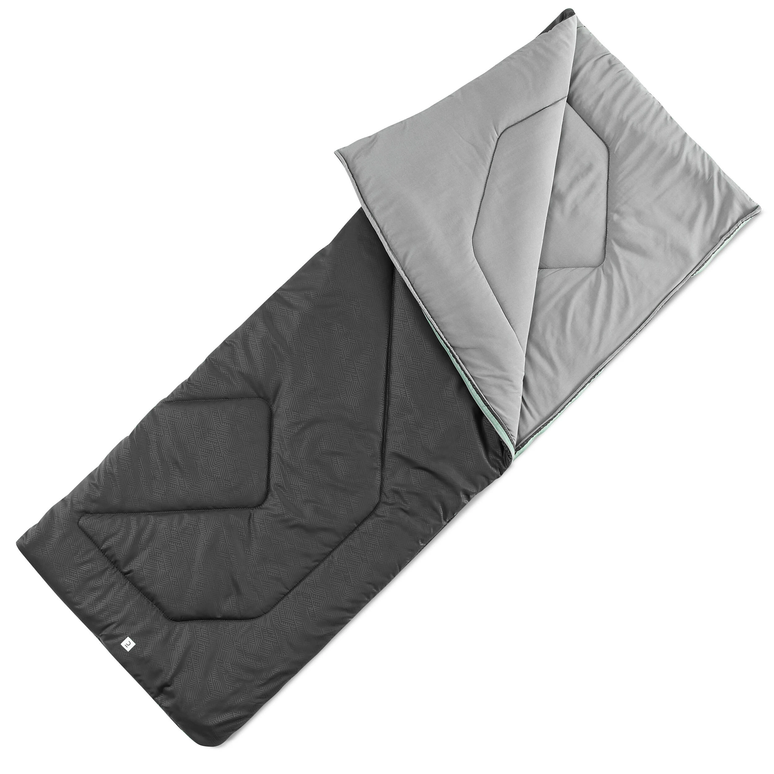 Quechua Sleeping Bag 8ºC To 15°C - Arpenaz 15° New Zip Grey