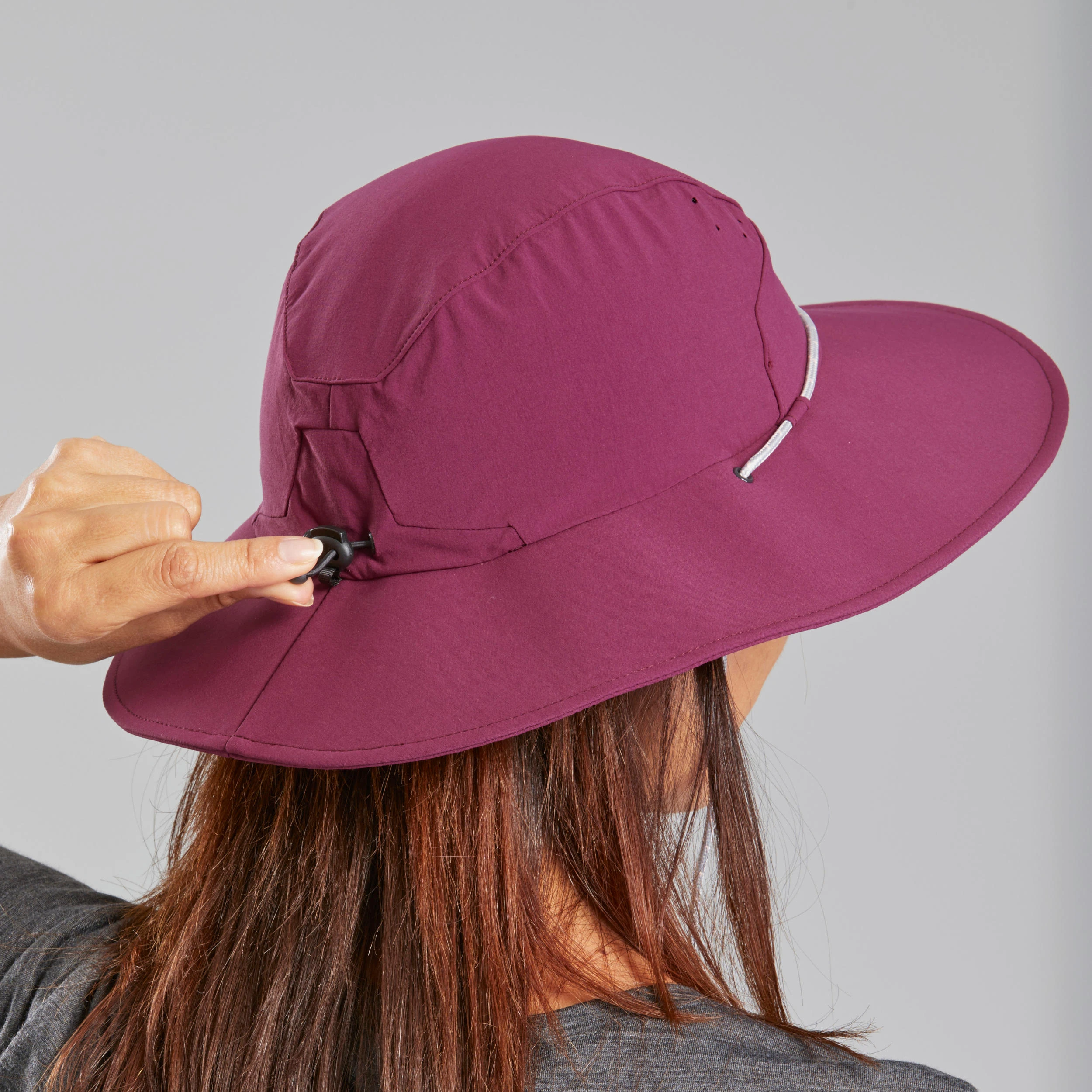 Forclaz Trek 500 Mountain Trekking Anti-UV Hat Purple - Women's - Image 3