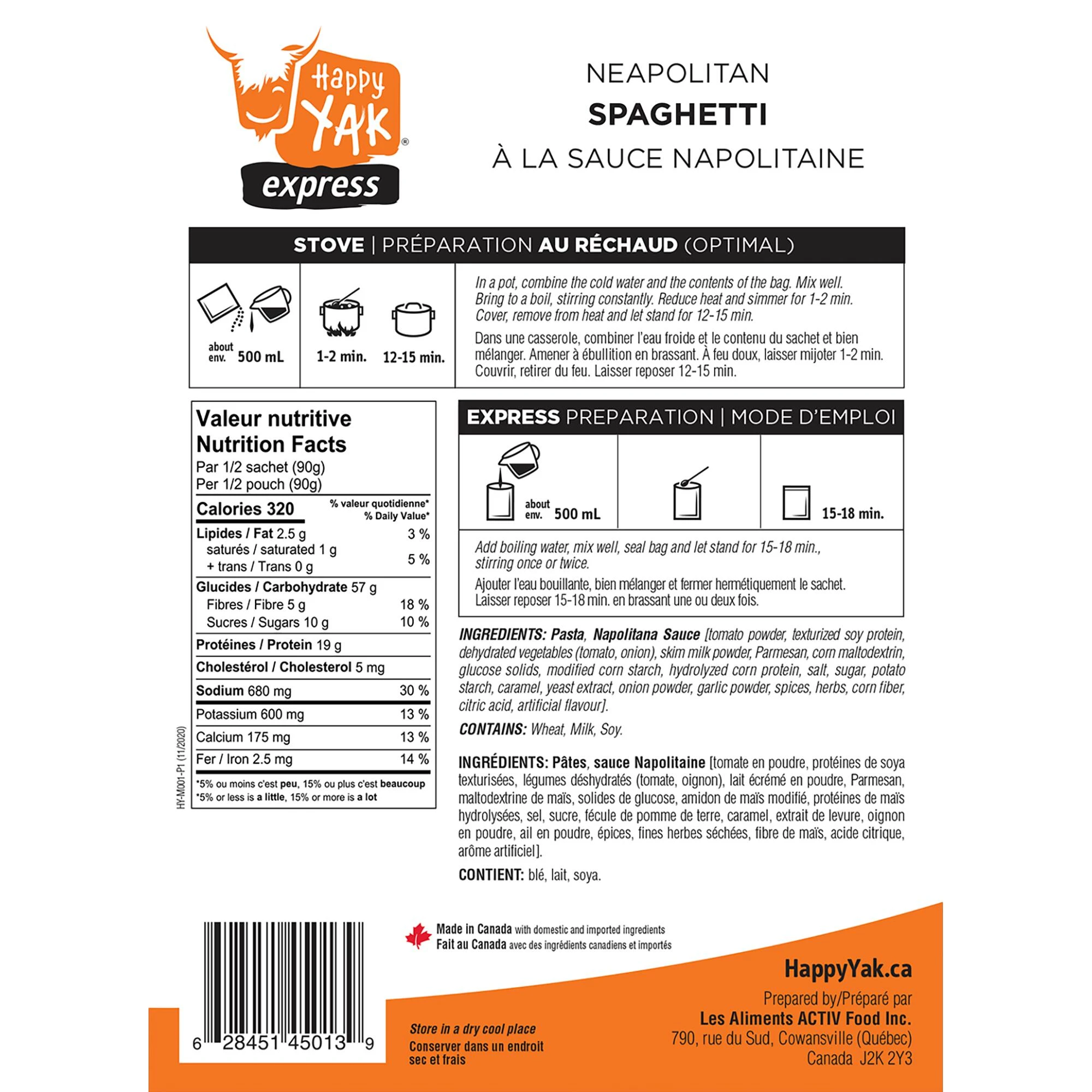 Happy Yak Vegetarian Spaghetti - Image 3