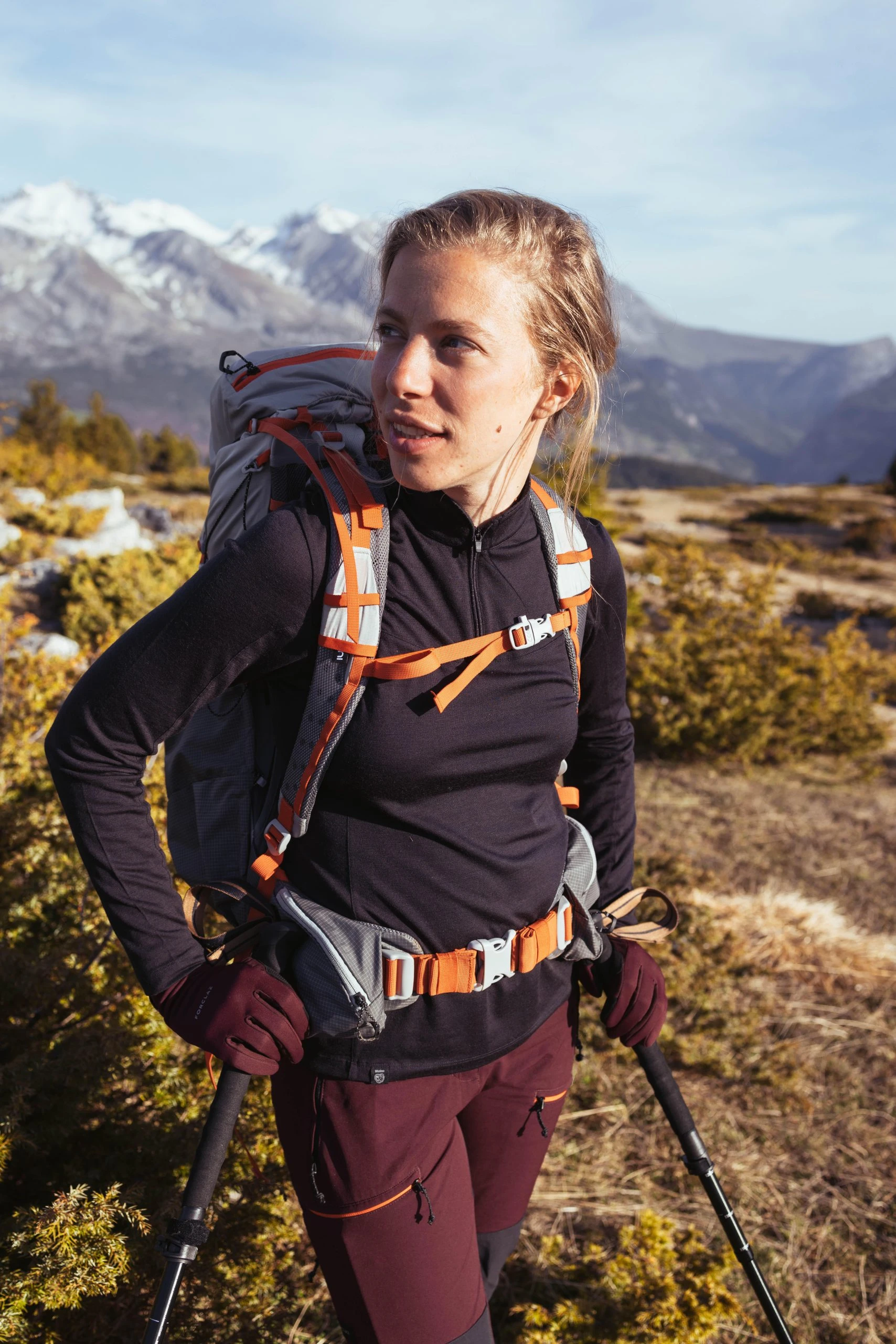 Forclaz Women's Hiking Long-Sleeved Merino T-Shirt – MT 500 Black - Image 8