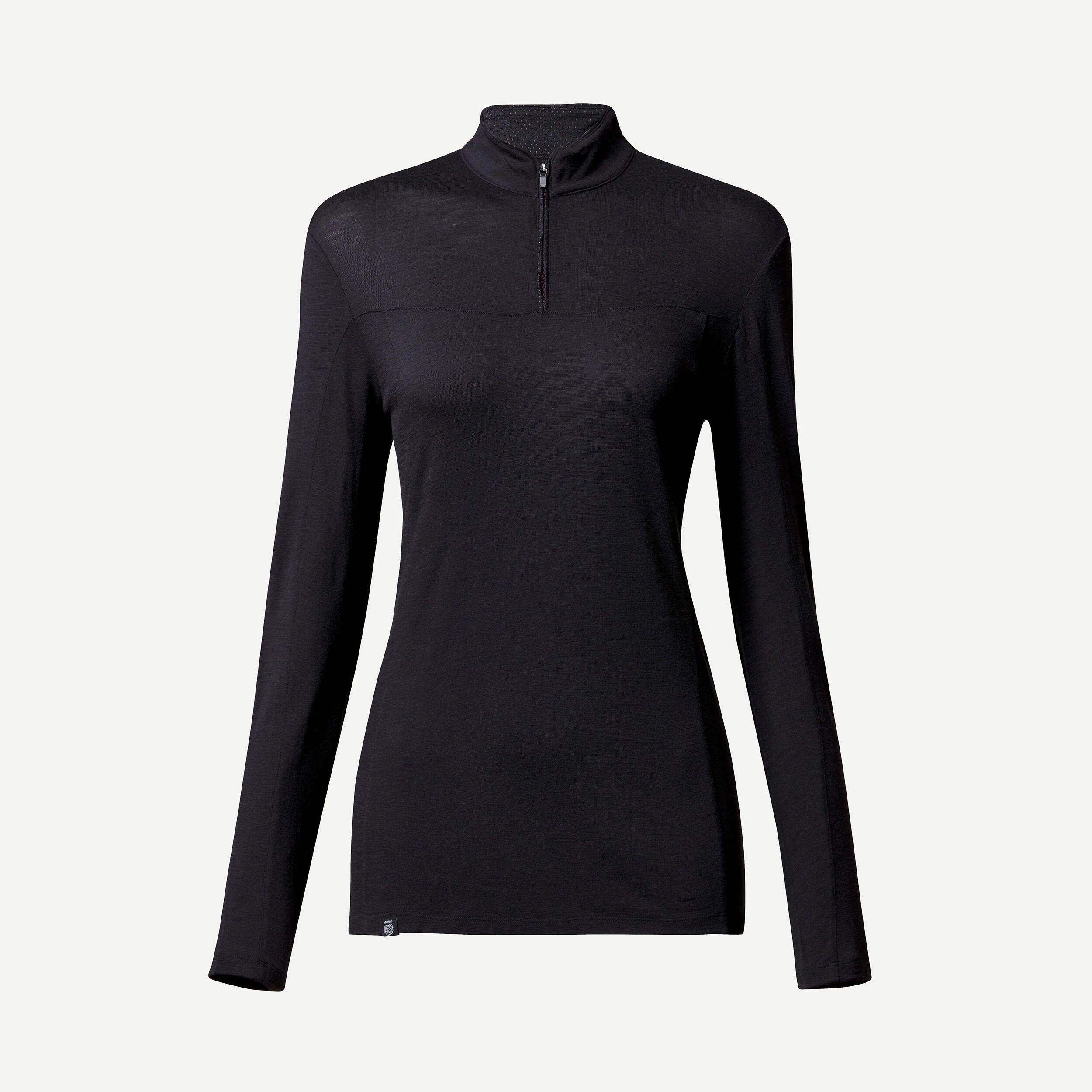Forclaz Women's Hiking Long-Sleeved Merino T-Shirt – MT 500 Black