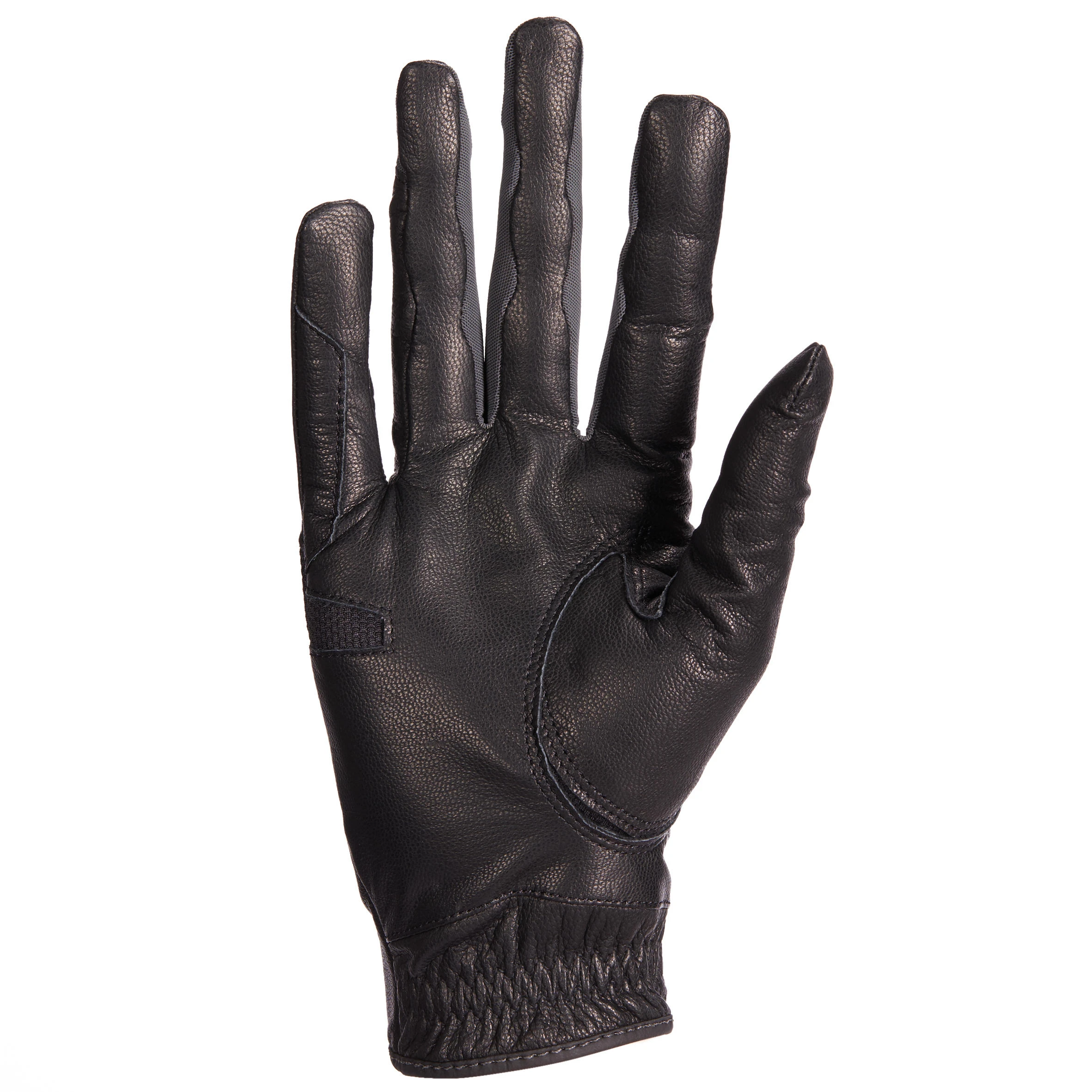 FOUGANZA Women's Horse Riding Leather Gloves 960 - Black - Image 2
