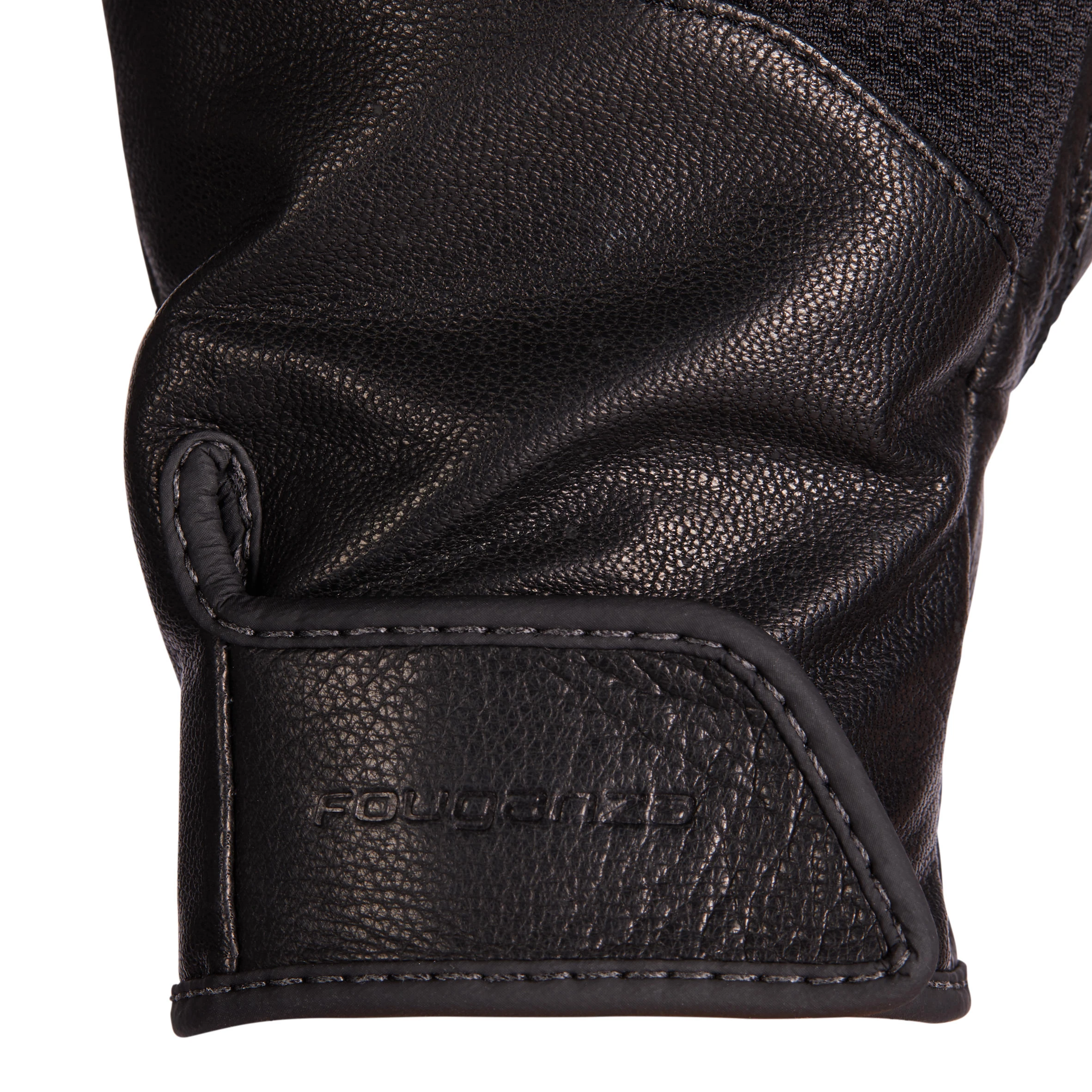 FOUGANZA Women's Horse Riding Leather Gloves 960 - Black - Image 3