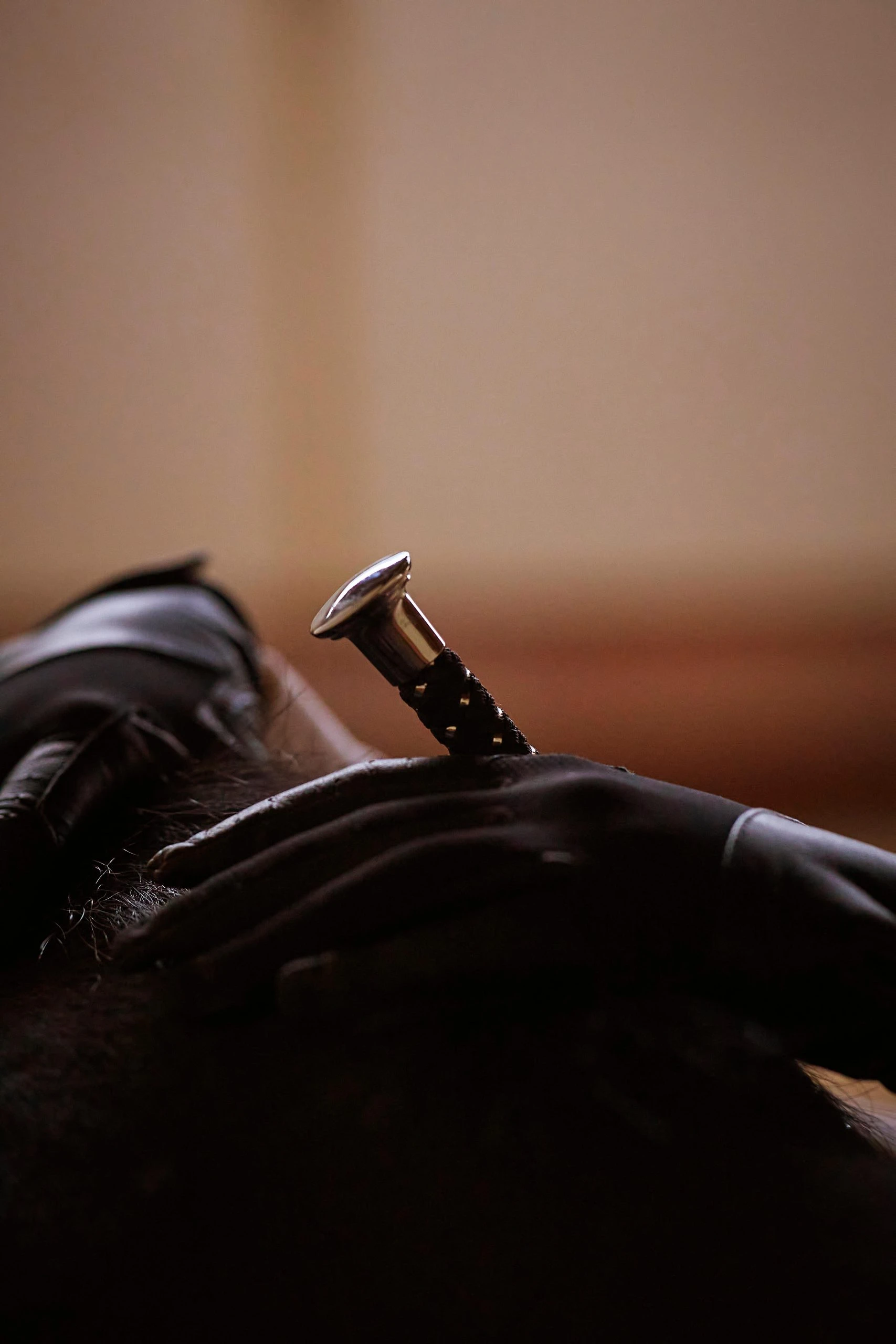 FOUGANZA Women's Horse Riding Leather Gloves 960 - Black - Image 6