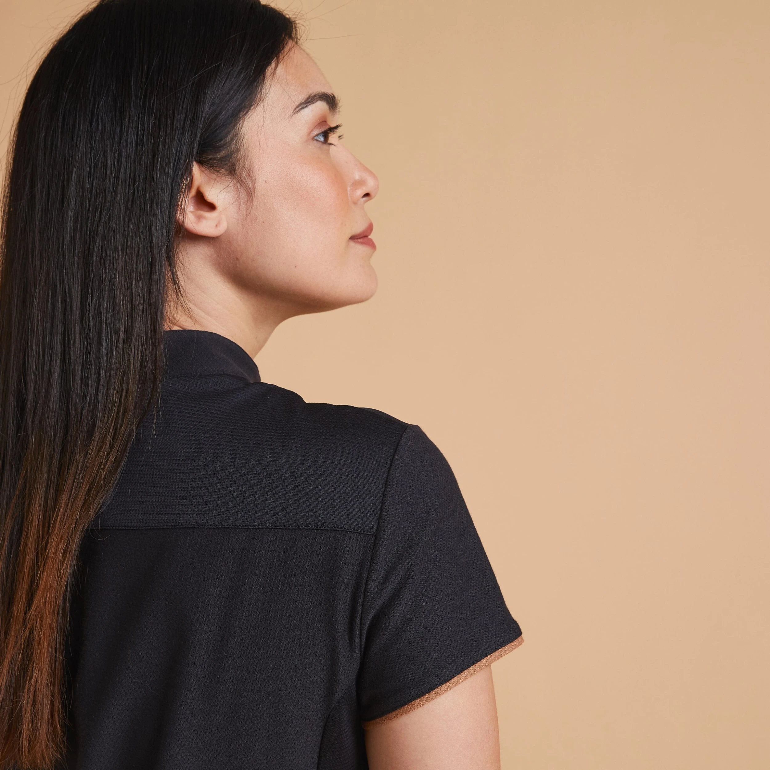 FOUGANZA Women's Horse Riding Short-Sleeved Polo Shirt - 500 Black - Image 6