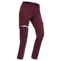 Quechua Women’s Hiking Convertible Pants - MH 550 Burgundy