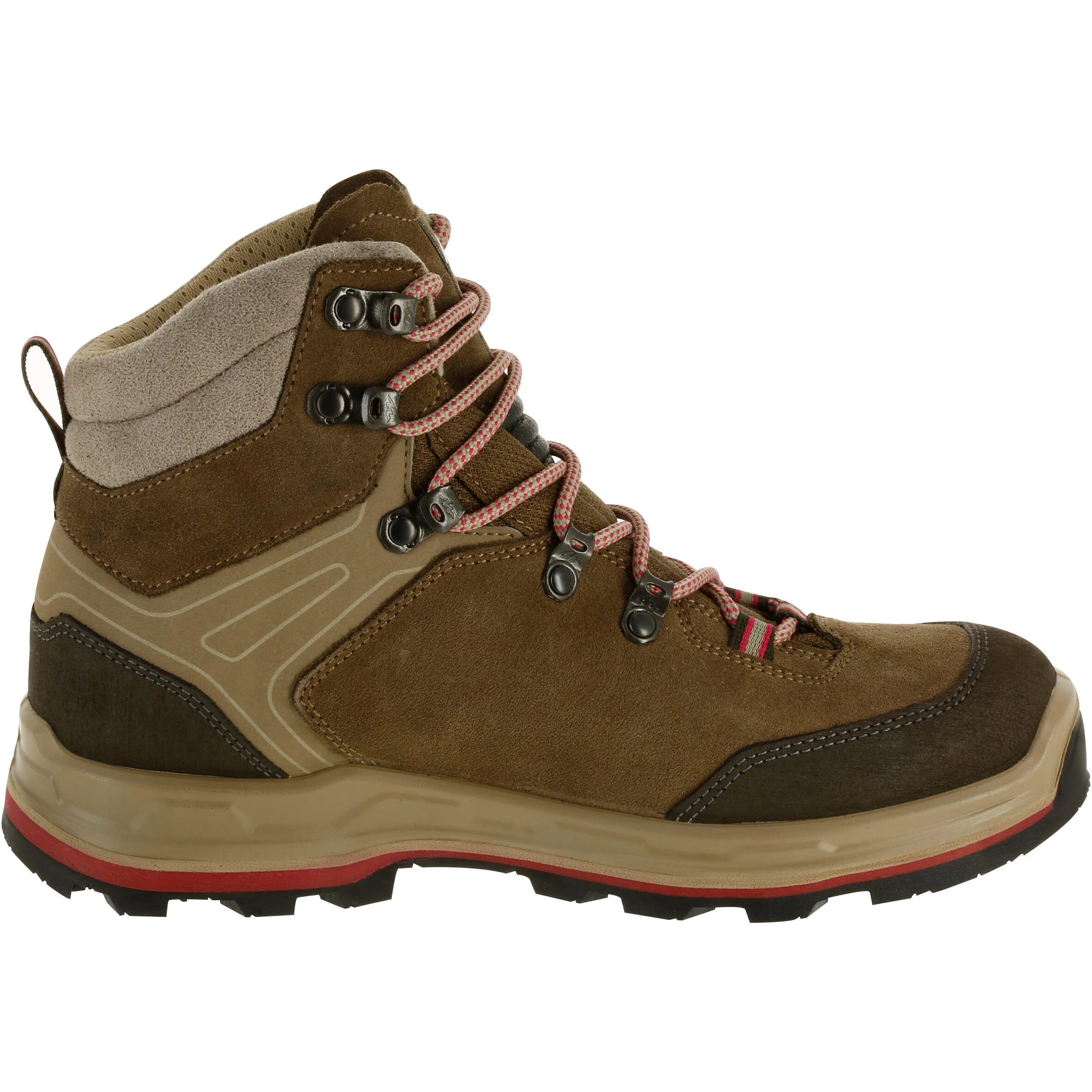 Forclaz Women’s Leather Hiking Boots - MT 100 Beige - Image 2